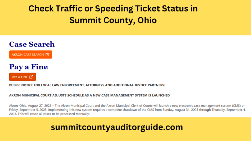 Check Traffic or Speeding Ticket Status