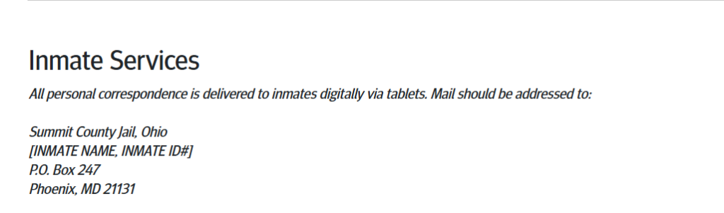 summit county ohio jail inmate search 