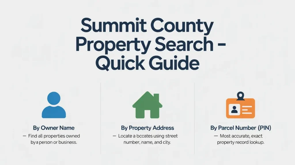 Summit County Ohio Property Search infographic