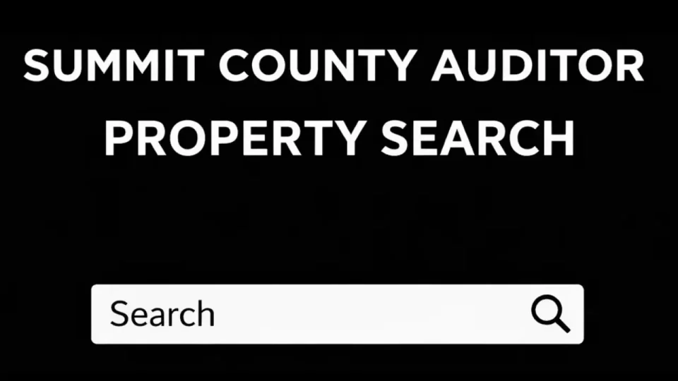 Summit County Property Search by Parcel ID​ image
